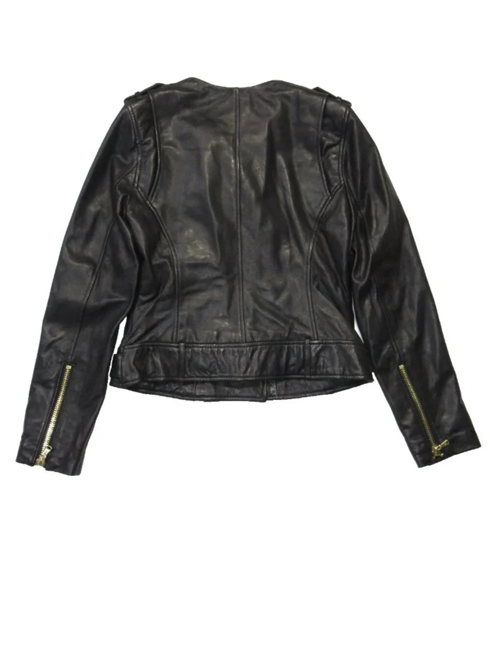 NWT Wilsons Leather Motorcycle Moto Jacket in Black XS - Picture 8 of 10